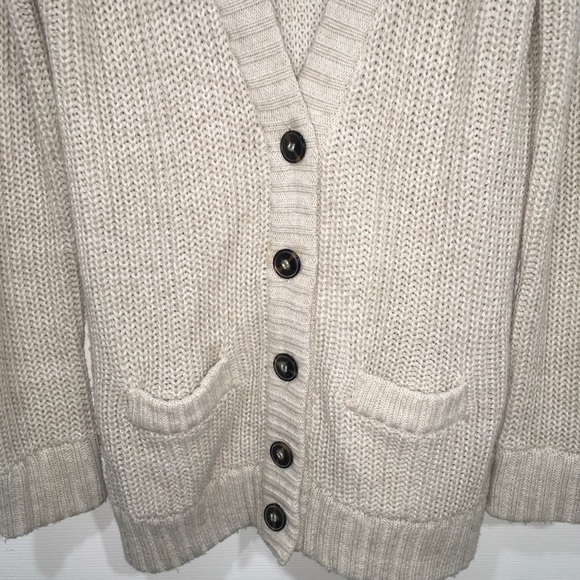 Zara Cable Knit Button Down Oversized Sweater SzM - Picture 4 of 8